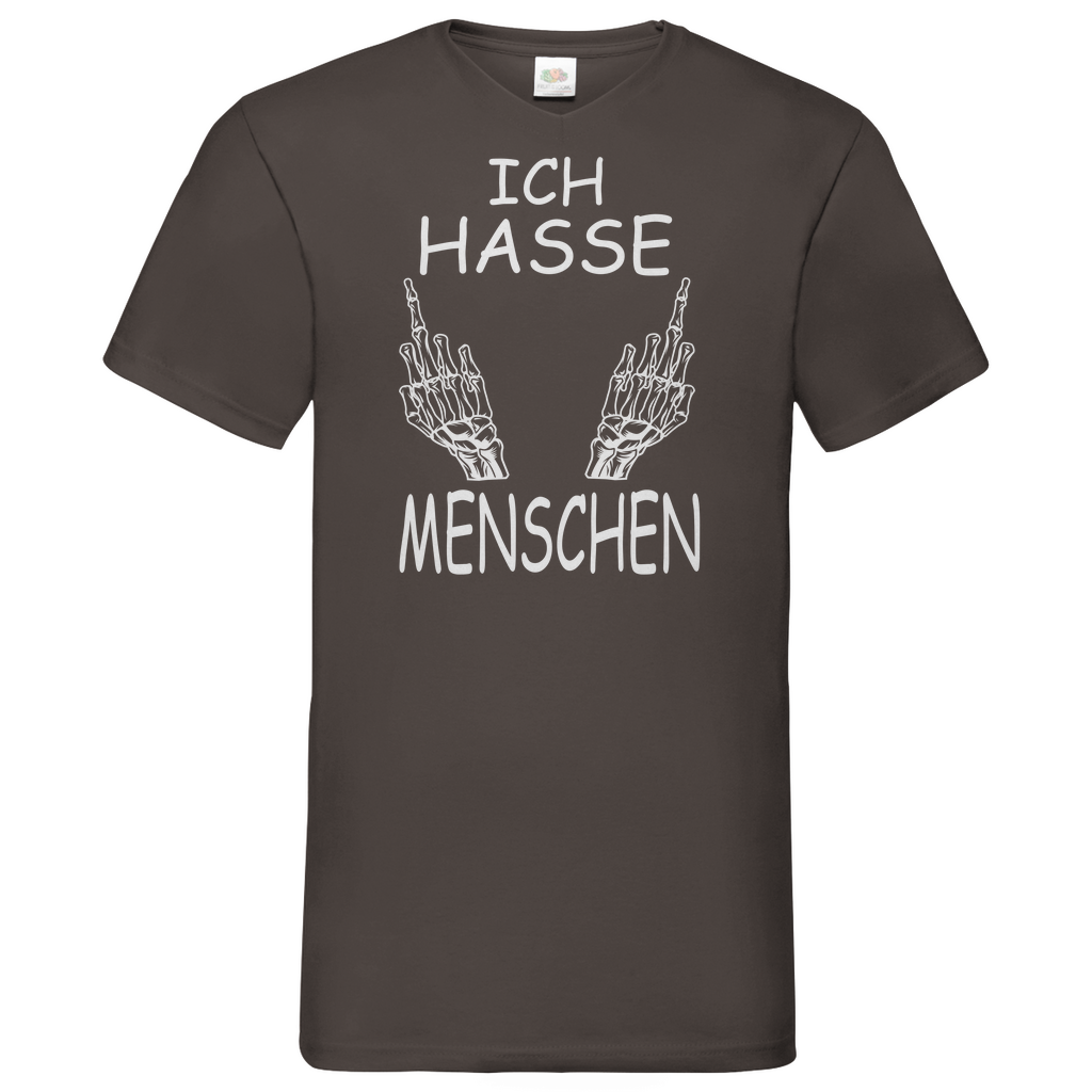 Herren Basic V-Neck T-Shirt spruch030