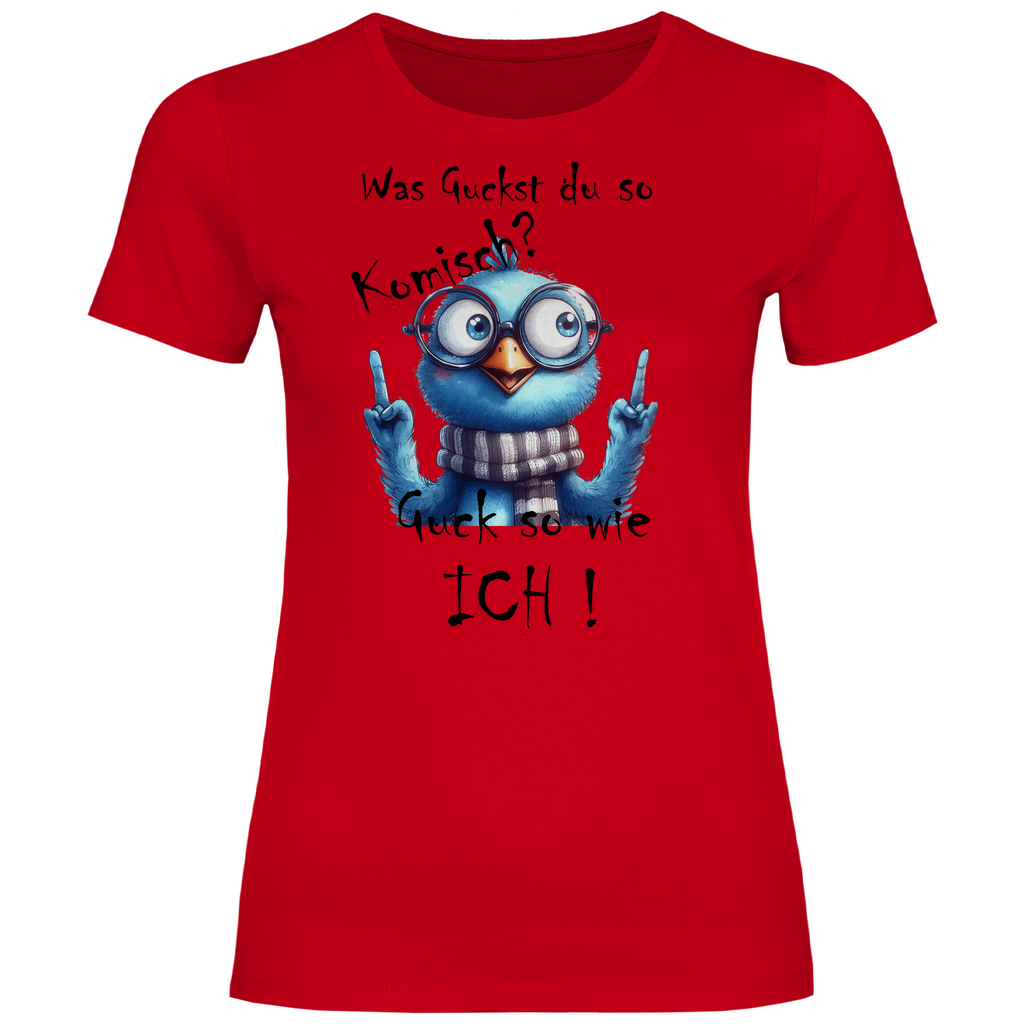 Damen T-Shirt was kuckst du ? 02S