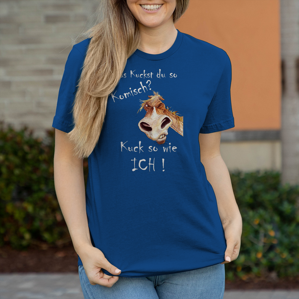 Damen T-Shirt was kuckst du ?