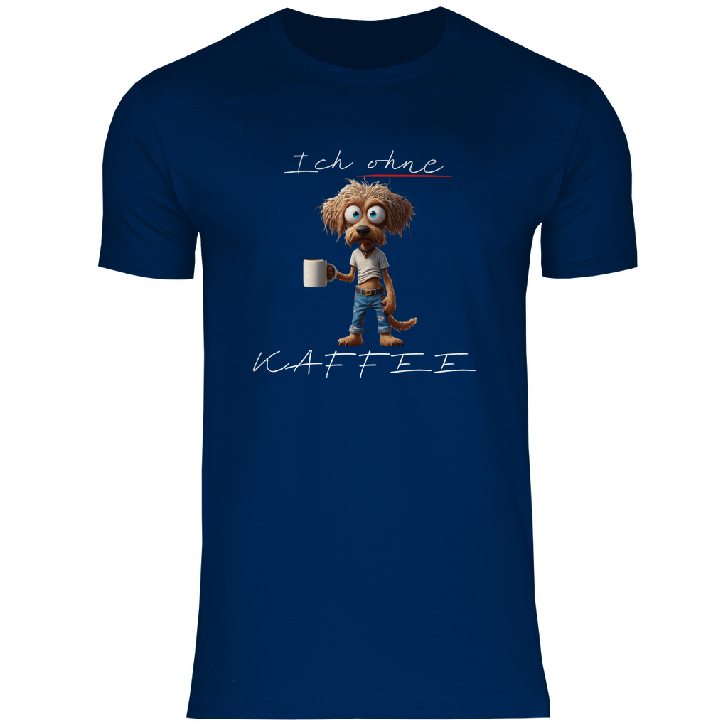 Herren T-Shirt ich ohne kaffee