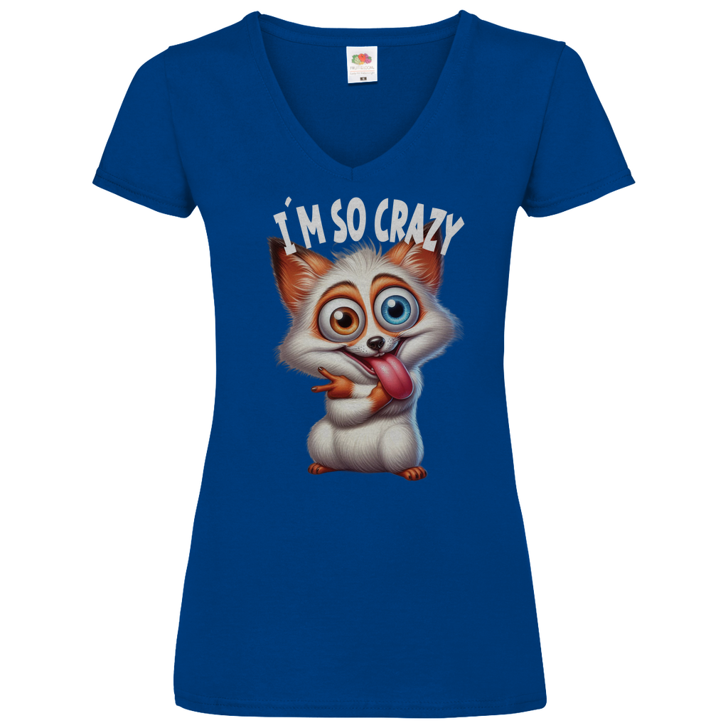 Damen Basic V-Neck T-Shirt spruch010