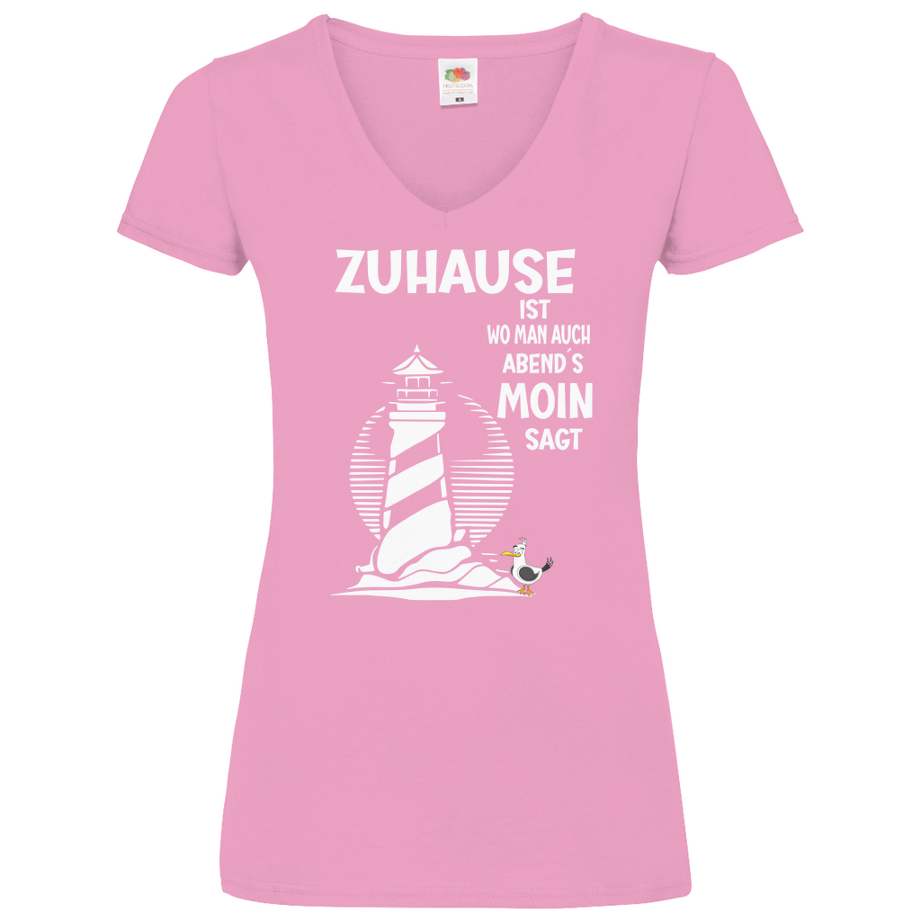 Damen Basic V-Neck T-Shirt spruch011