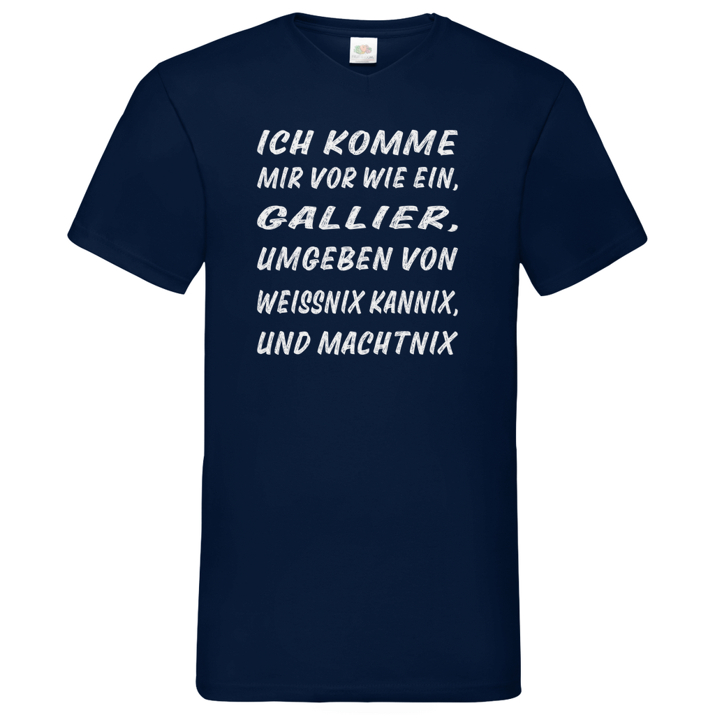 Herren Basic V-Neck T-Shirt spruch021