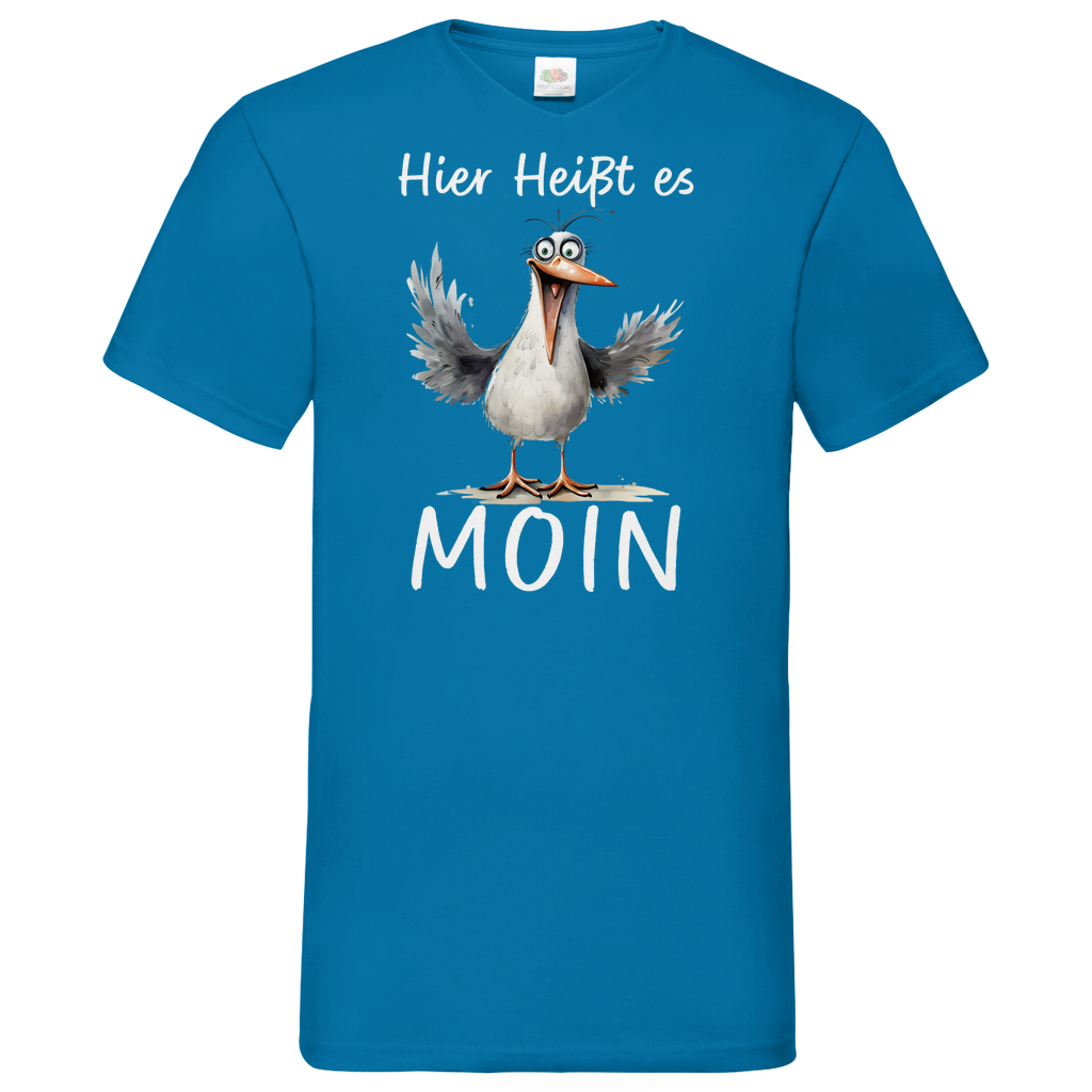 Herren Basic V-Neck T-Shirt MOINMOIN-07