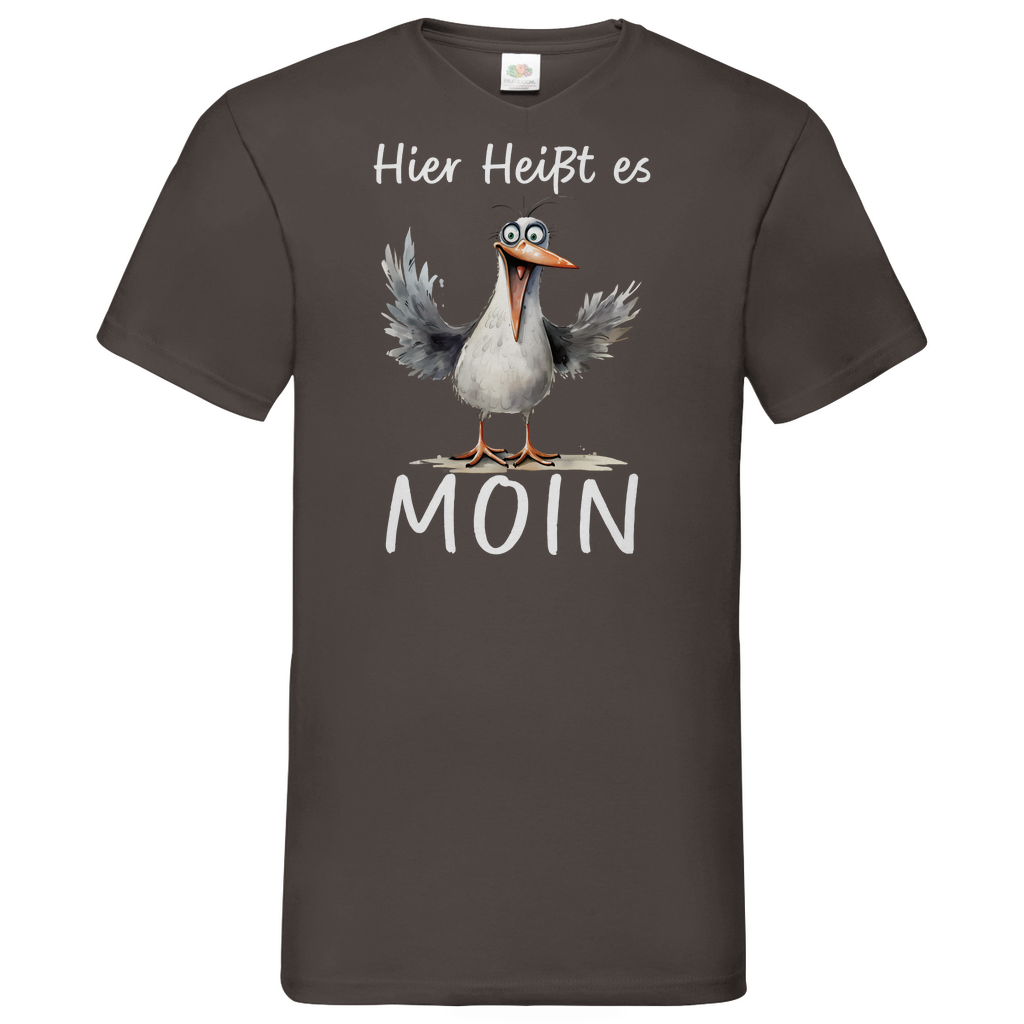 Herren Basic V-Neck T-Shirt MOINMOIN-07