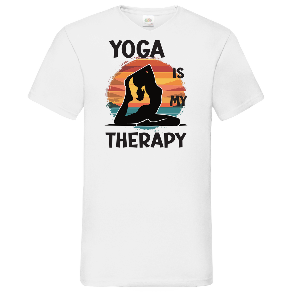 Herren Basic V-Neck T-Shirt Yoga-001