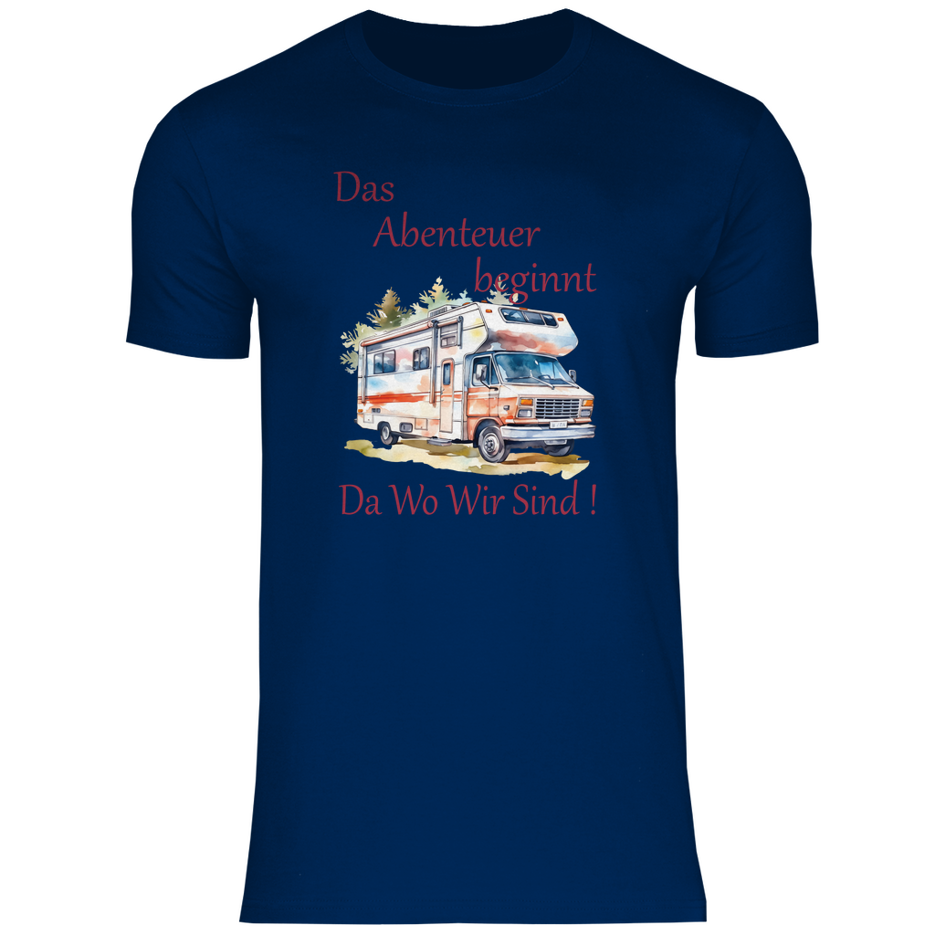 Herren T-Shirt Camping Das Abenteuer beginnt-01