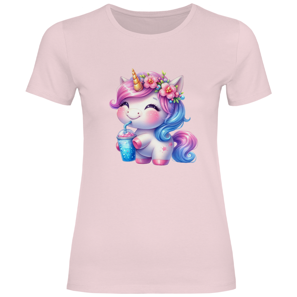 Damen T-Shirt kinder-einhorn-01