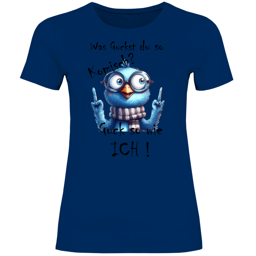 Damen T-Shirt was kuckst du ? 02S