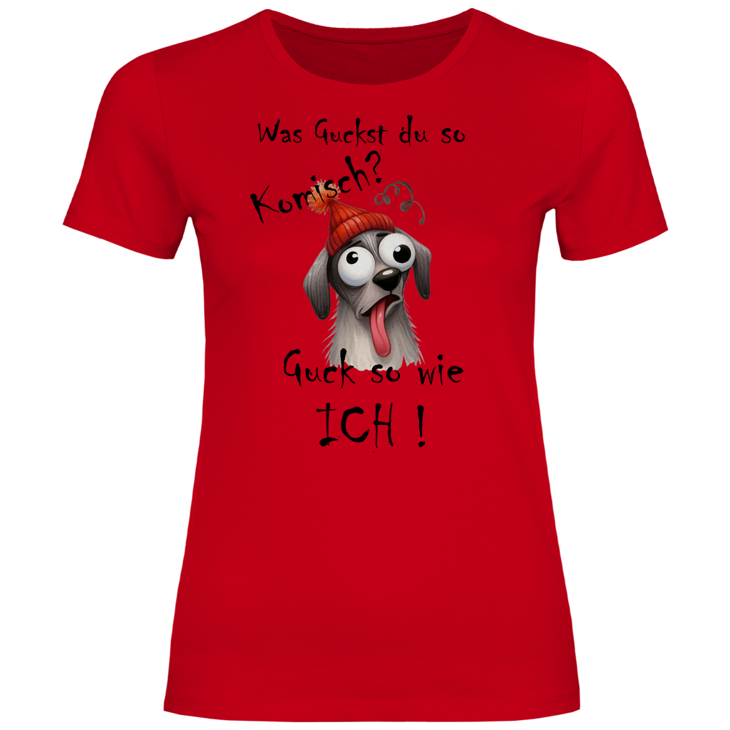 Damen T-Shirt was kuckst du ? 04S