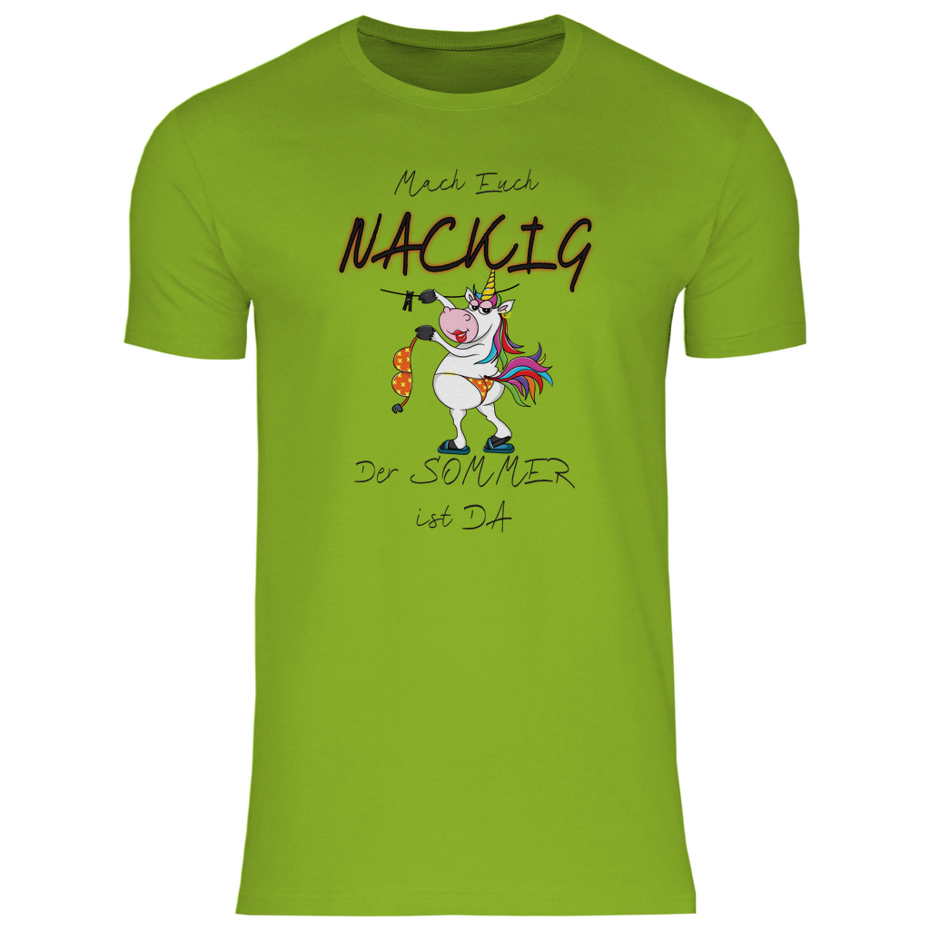 Herren T-Shirt mach euch nackig schwarz