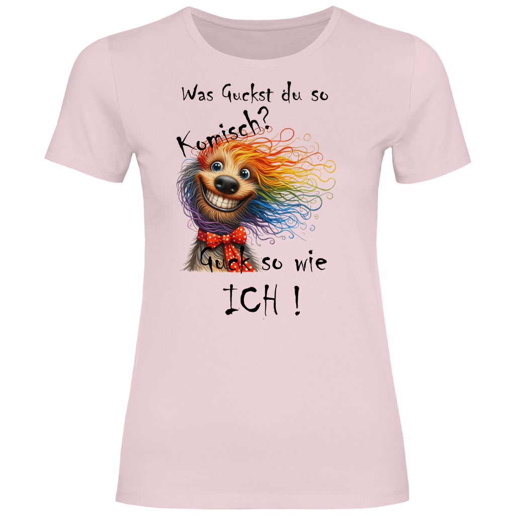 Damen T-Shirt was kuckst du ? 03S