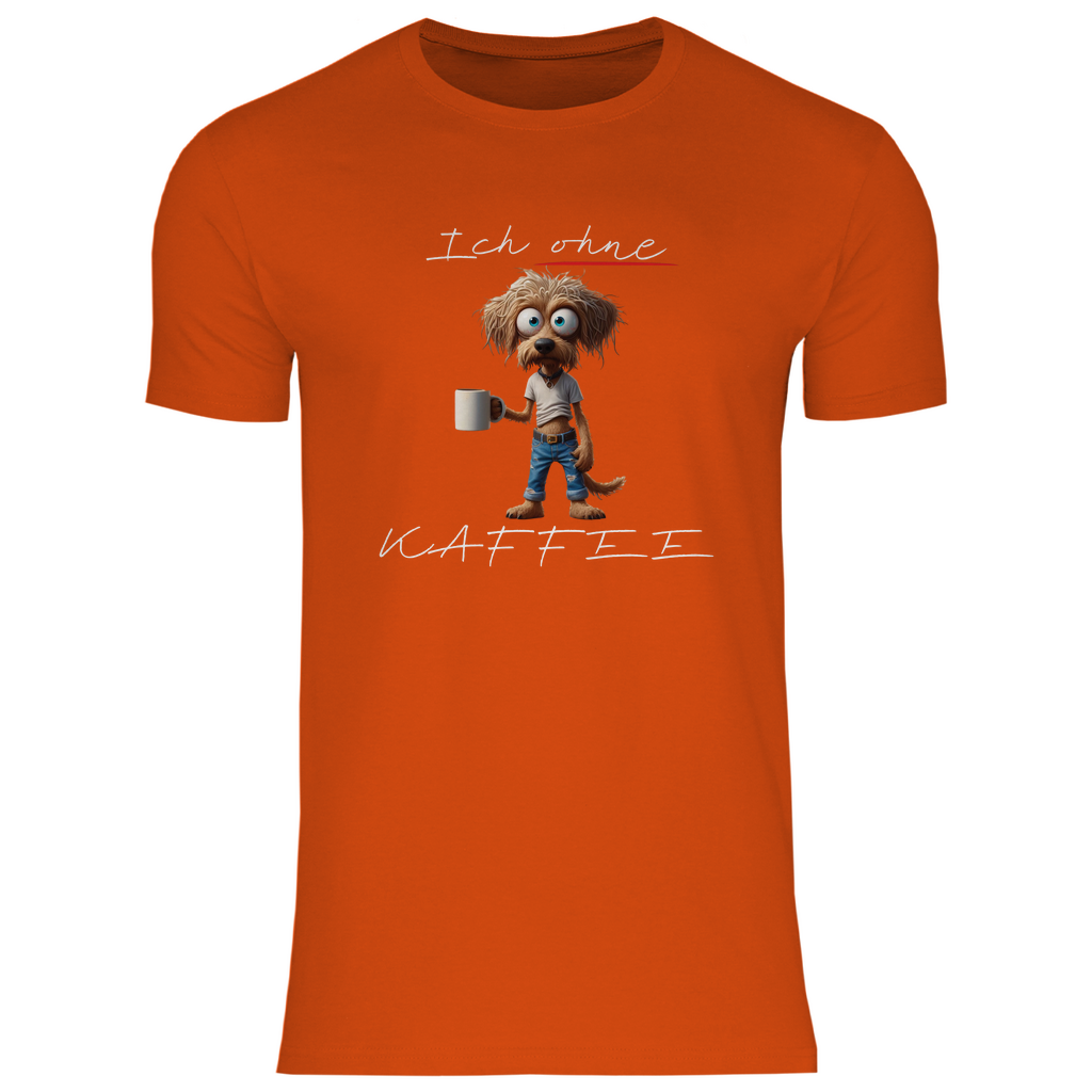 Herren T-Shirt ich ohne kaffee