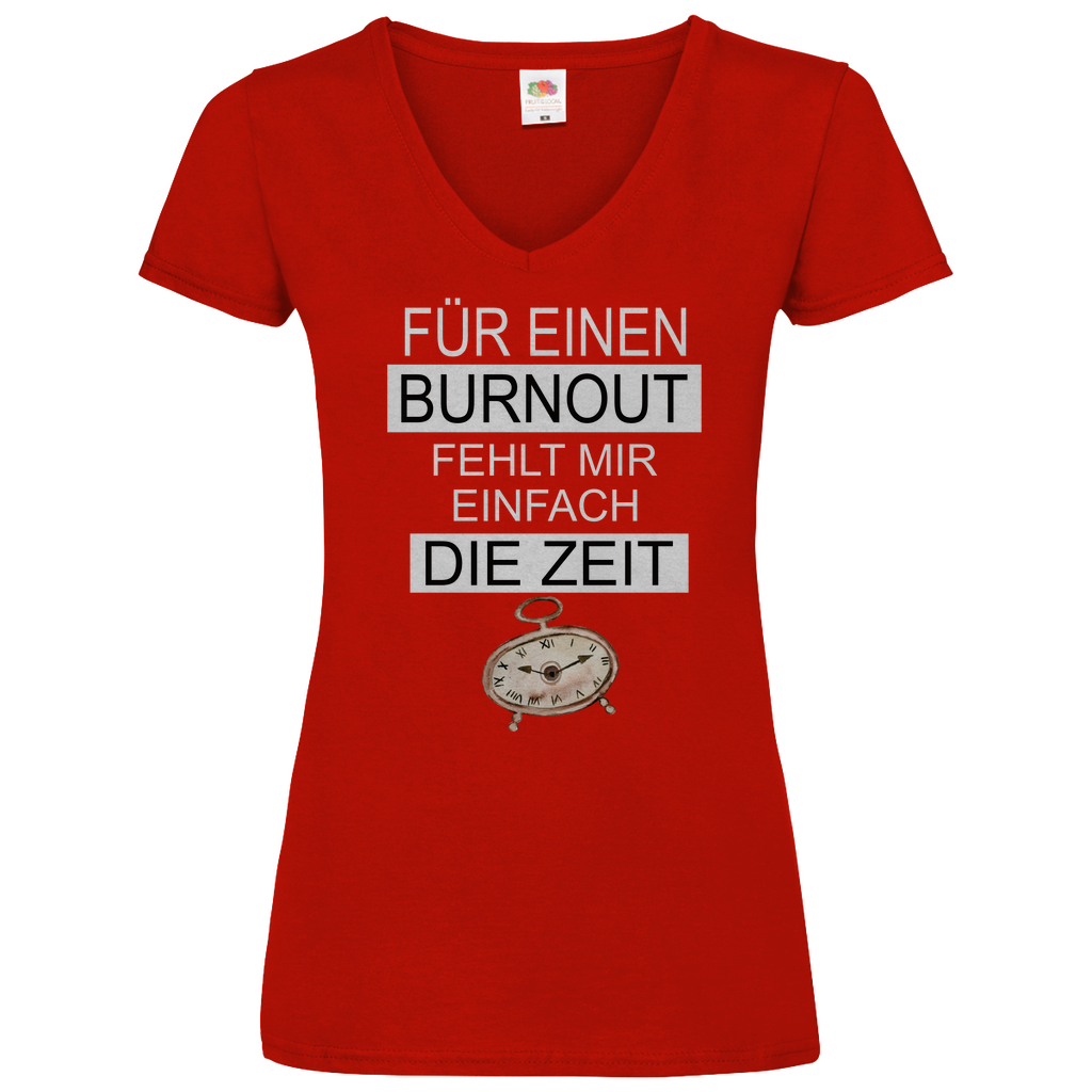 Damen Basic V-Neck T-Shirt für ein burnout-01