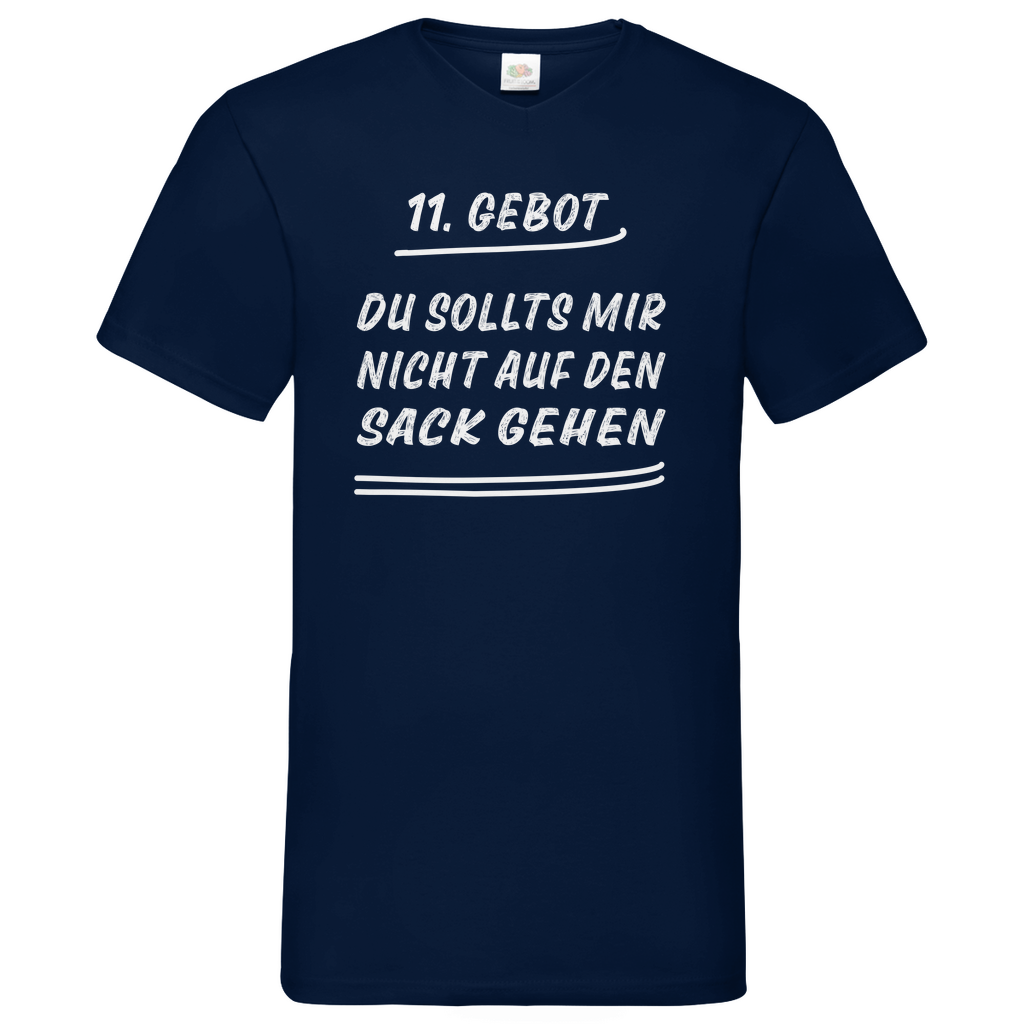 Herren Basic V-Neck T-Shirt spruch022