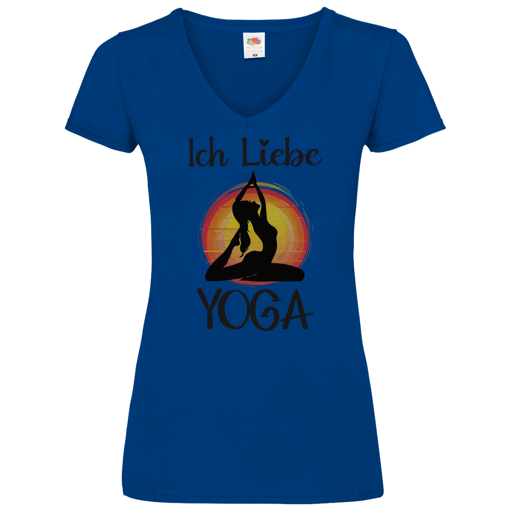 Damen Basic V-Neck T-Shirt YOGA-005
