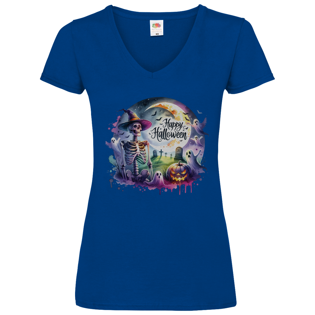 Damen Basic V-Neck T-Shirt spruch014
