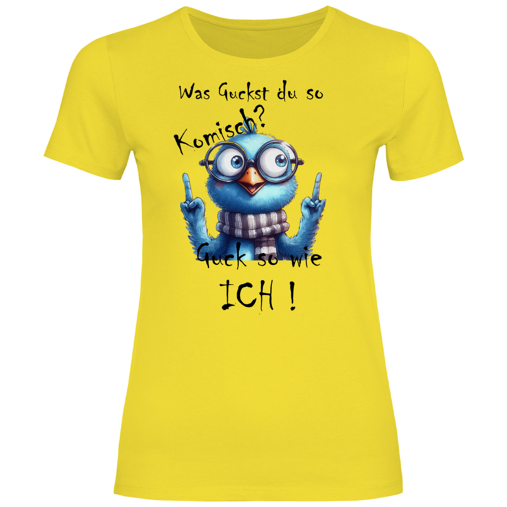 Damen T-Shirt was kuckst du ? 02S