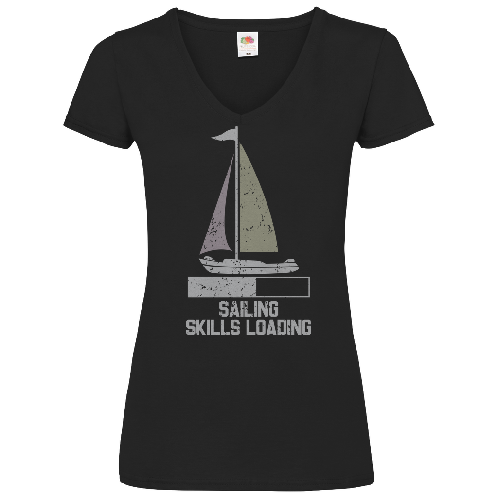 Damen Basic V-Neck T-Shirt Sailing-03