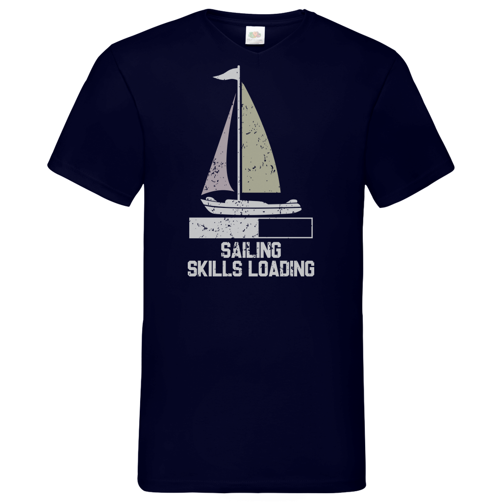Herren Basic V-Neck T-Shirt Sailing-03