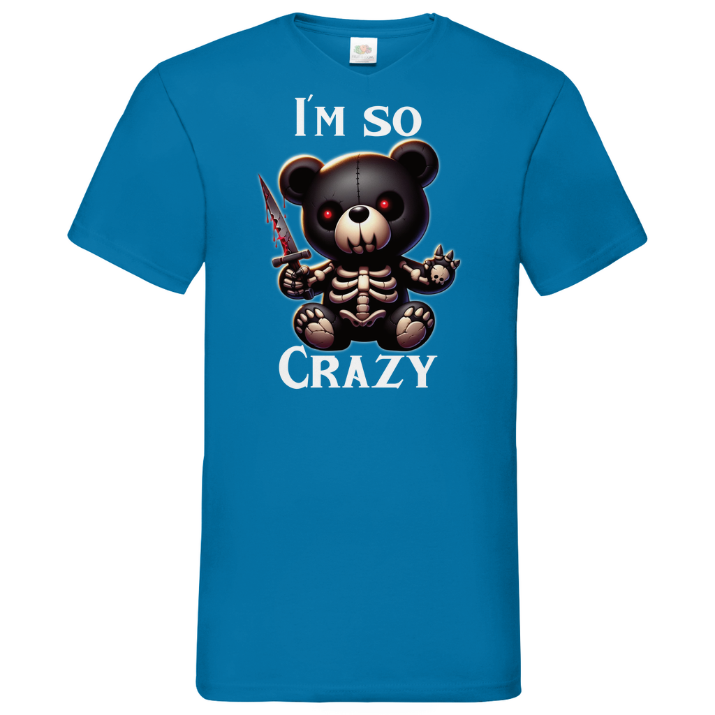 Herren Basic V-Neck T-Shirt crazy-001