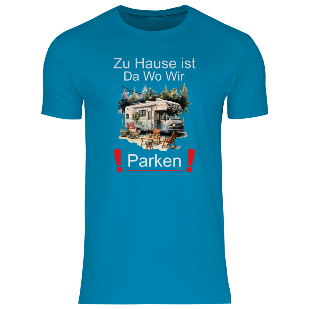 Herren T-Shirt zu hause ist da wo wir parken-02 Camping