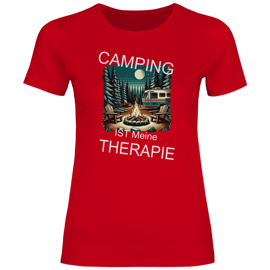 Damen T-Shirt Camping-Therapie-01