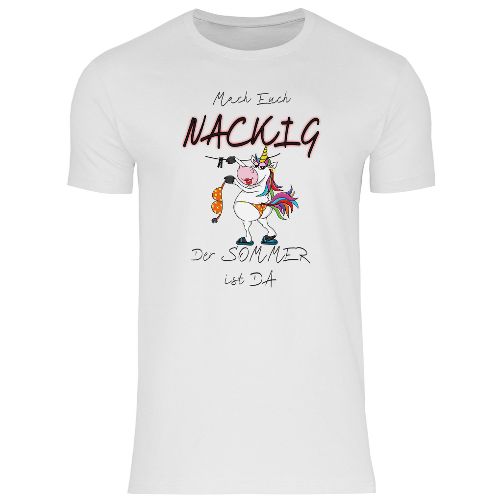 Herren T-Shirt mach euch nackig schwarz