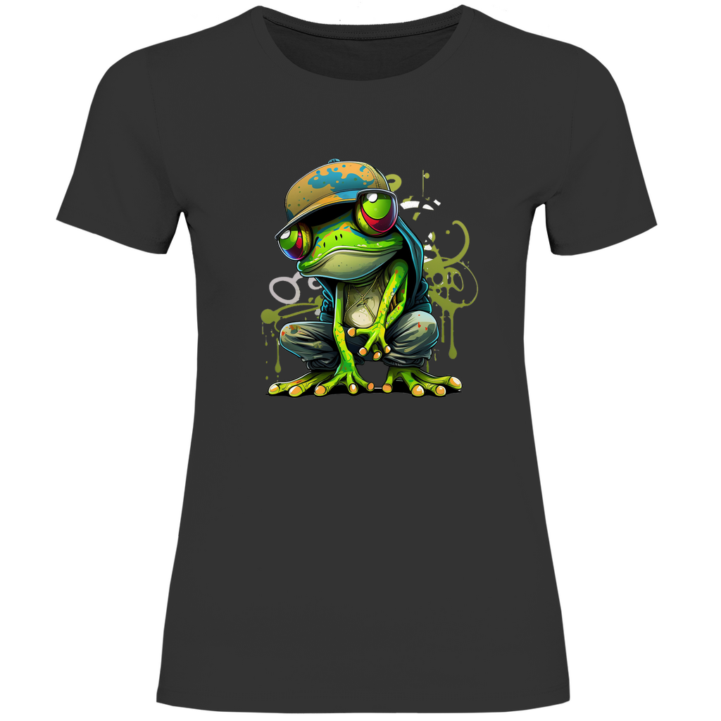 Damen T-Shirt Frosch-2