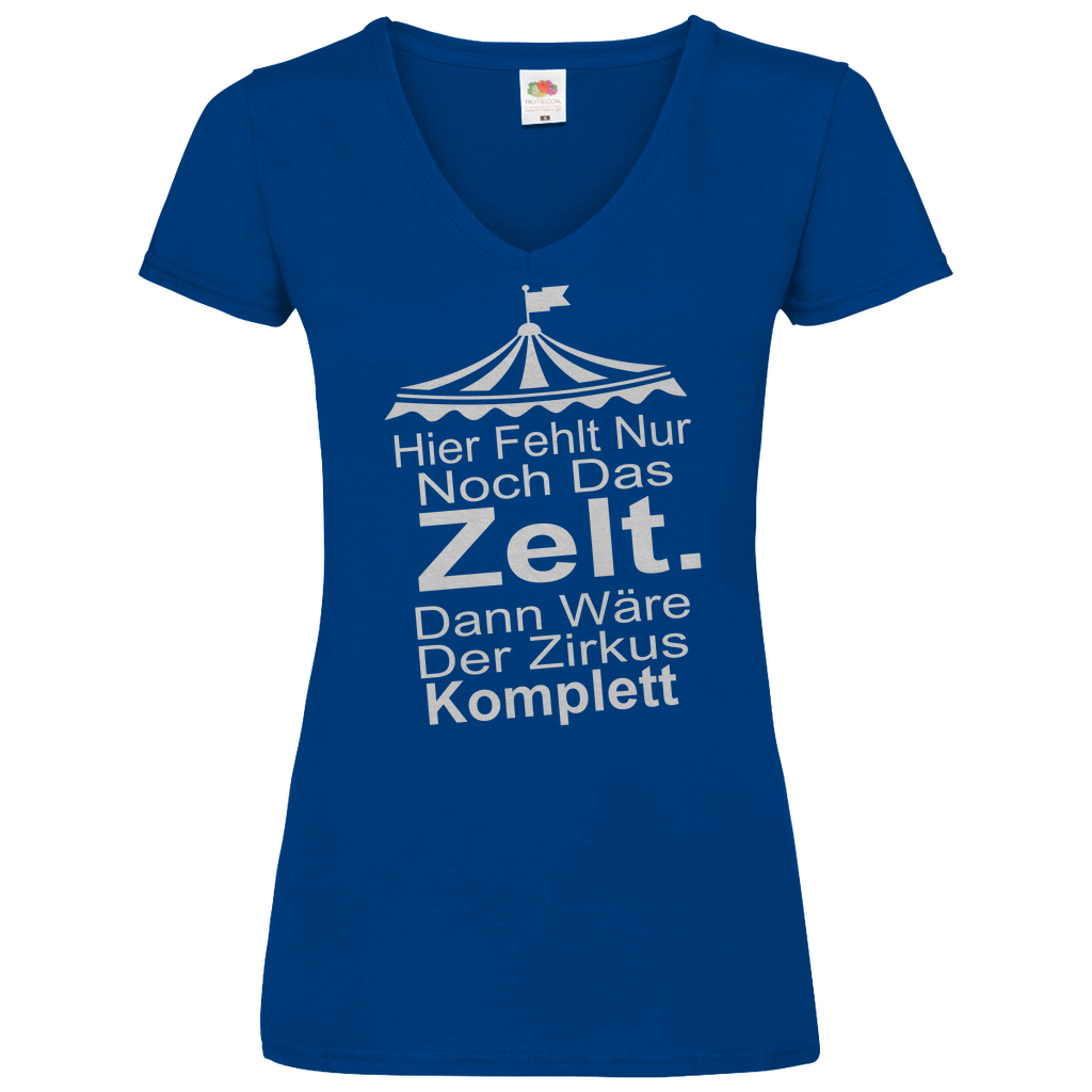 Damen Basic V-Neck T-Shirt hier fehlt nur noch-w