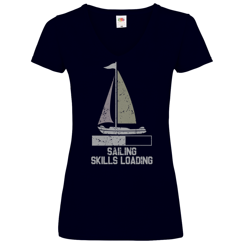 Damen Basic V-Neck T-Shirt Sailing-03