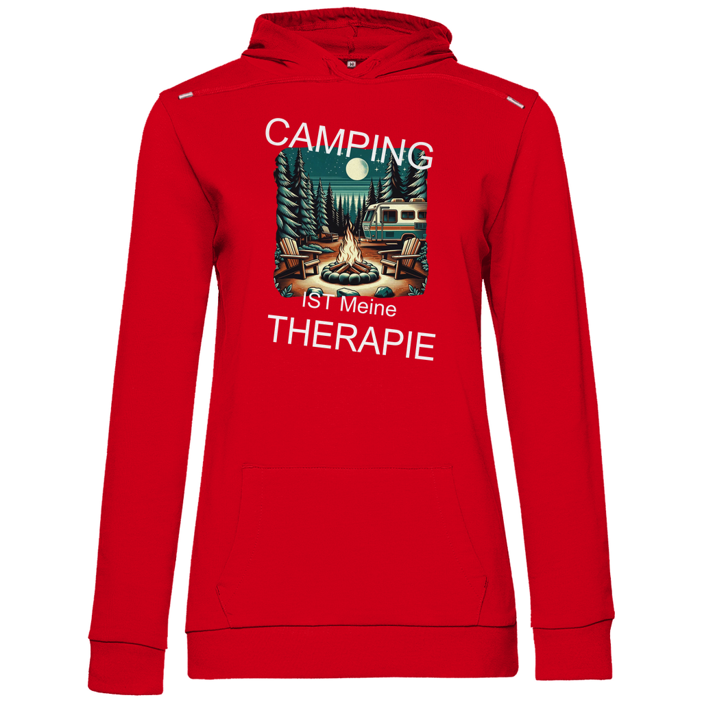 Damen Promo Hoodie Camping-Therapie-01