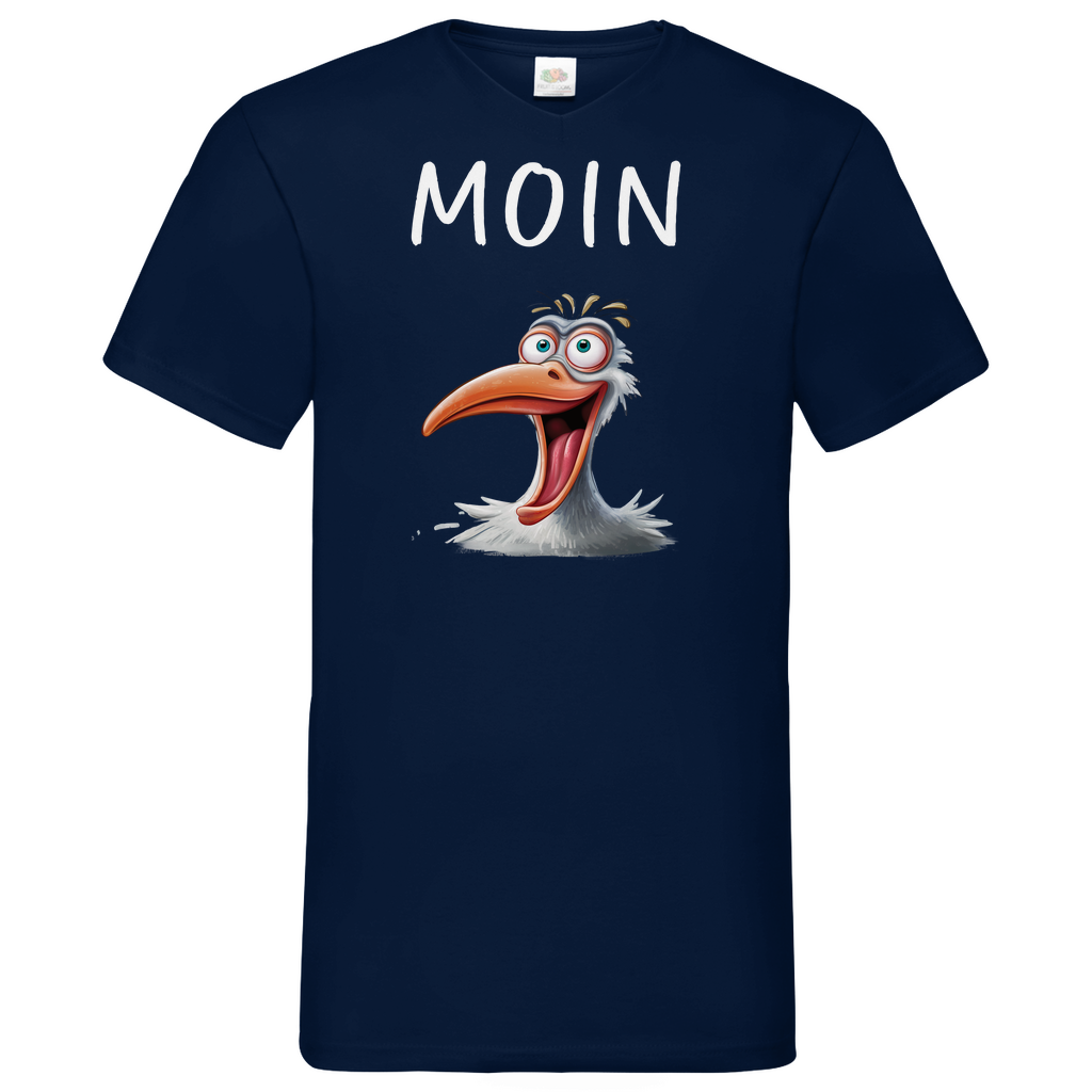 Herren Basic V-Neck T-Shirt MOINMOIN-06