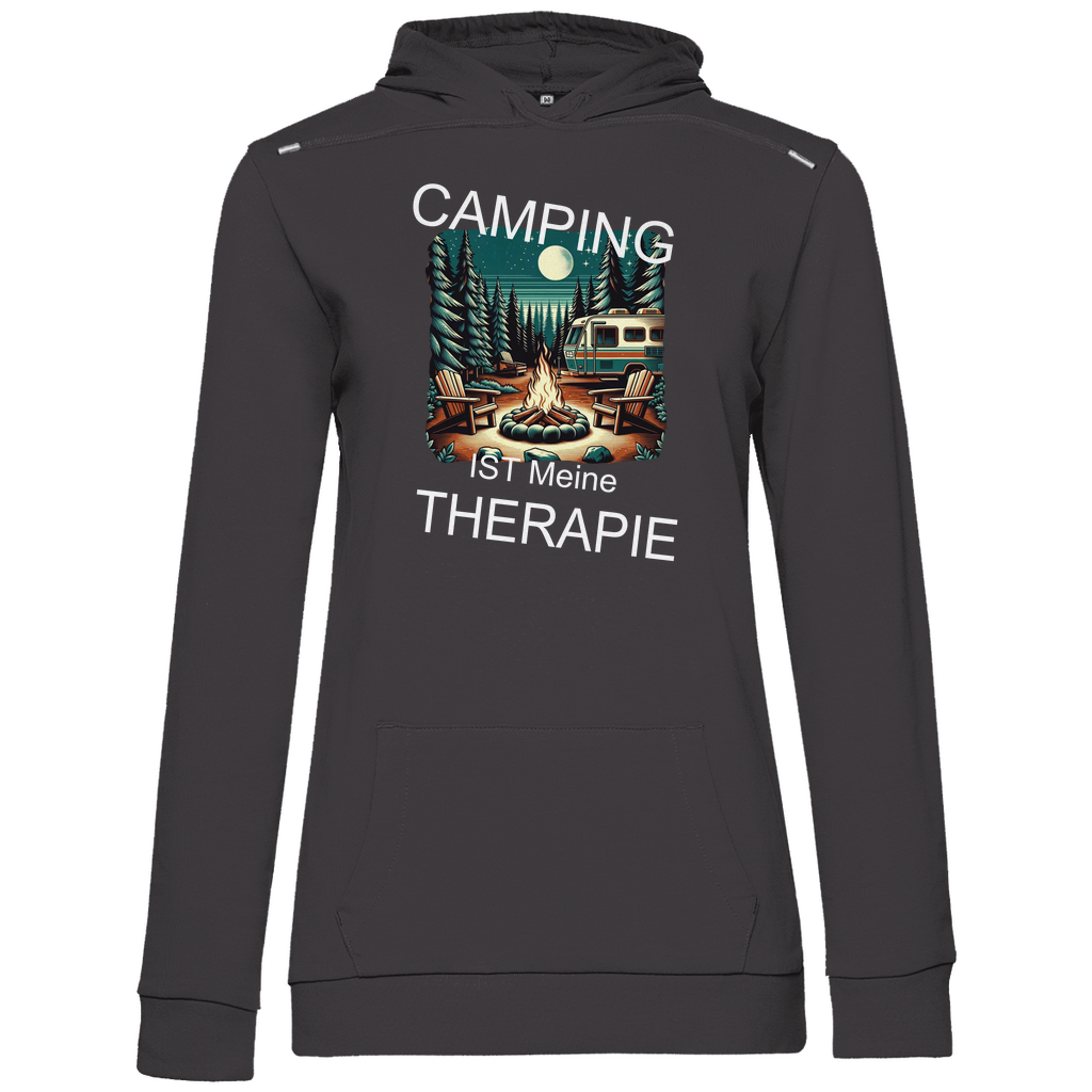Damen Promo Hoodie Camping-Therapie-01