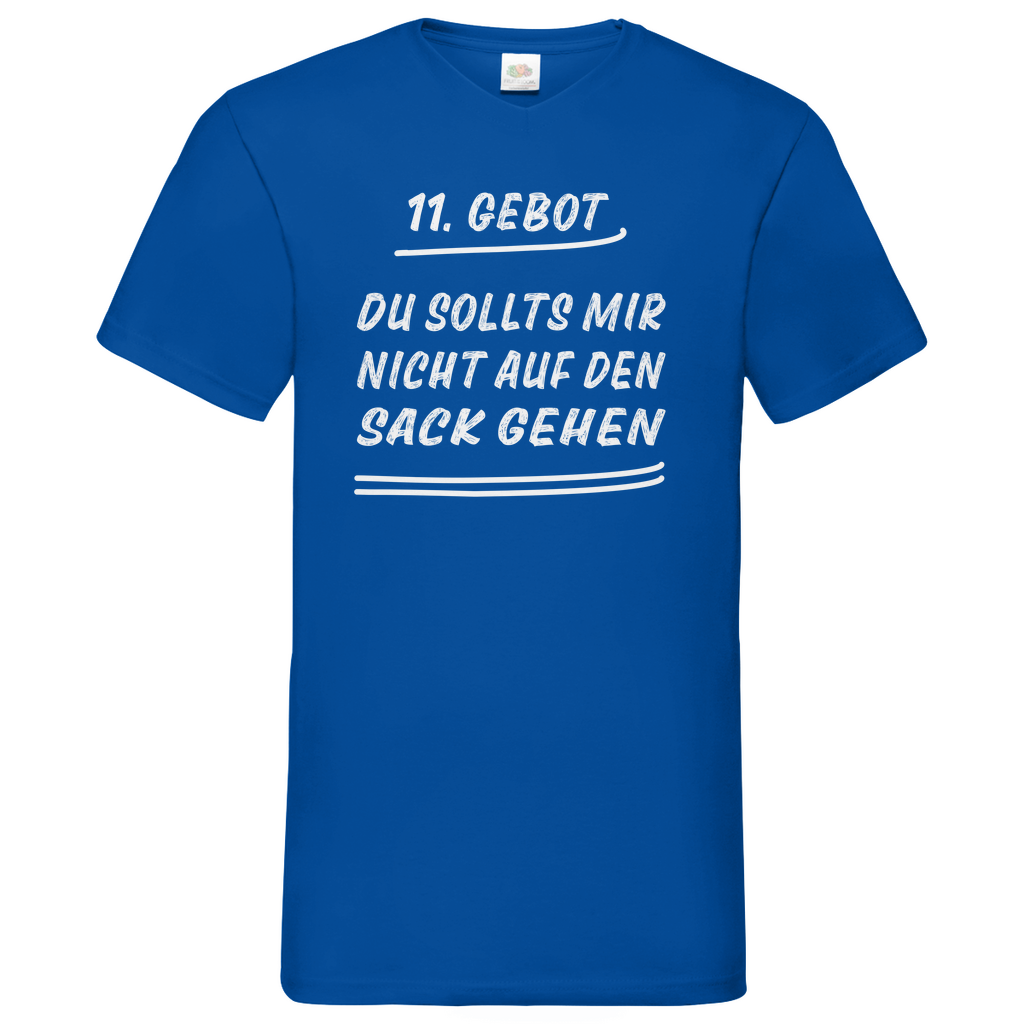 Herren Basic V-Neck T-Shirt spruch022