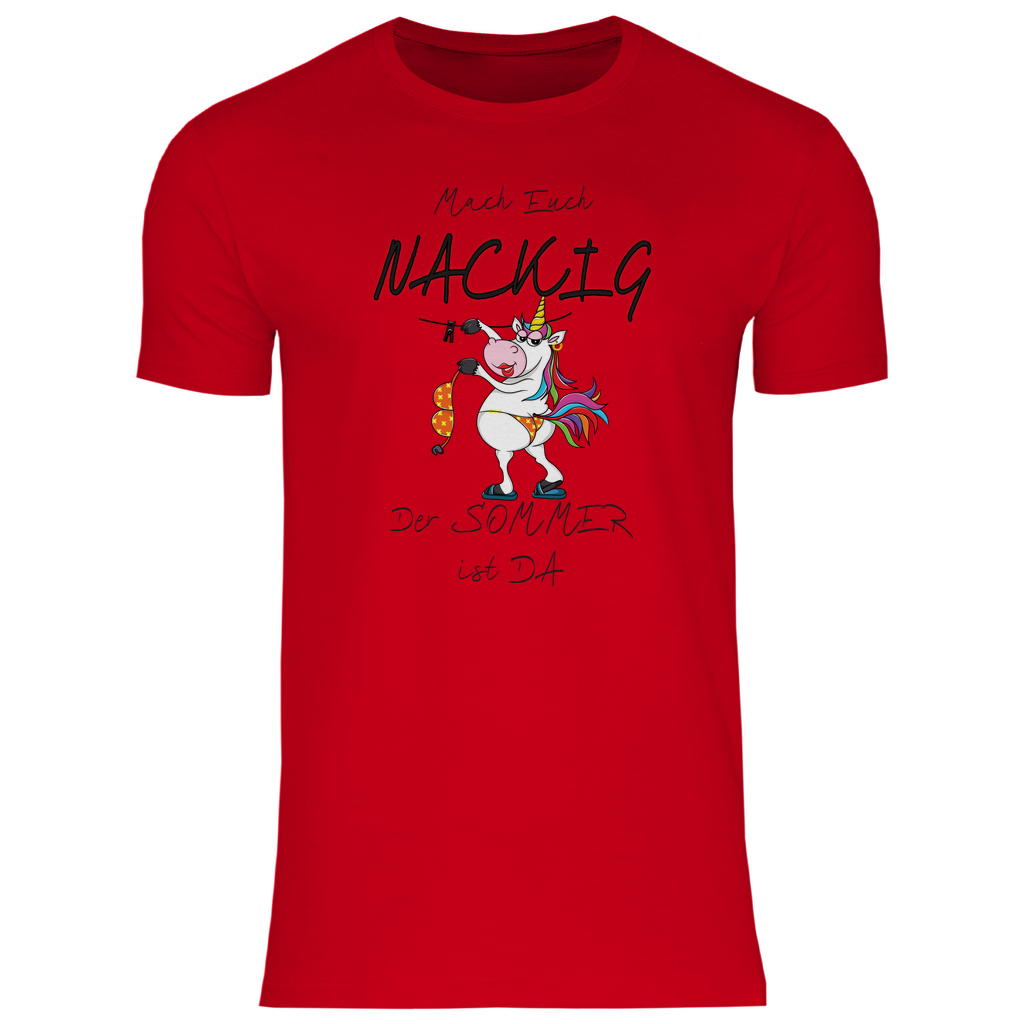 Herren T-Shirt mach euch nackig schwarz