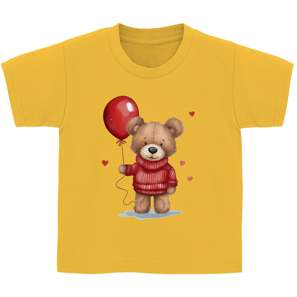 Kinder Basic T-Shirt Teddybär-01