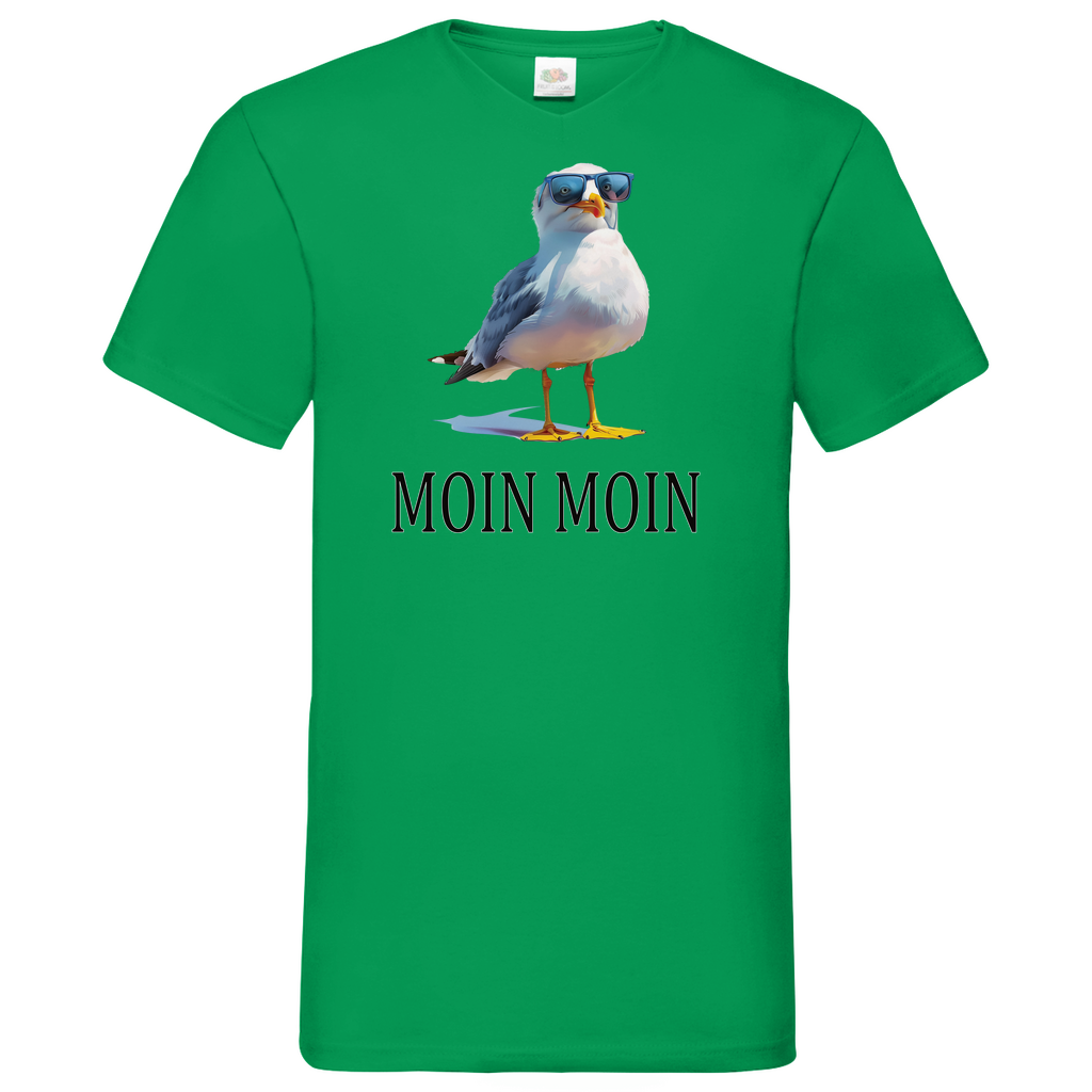 Herren Basic V-Neck T-Shirt MOINMOIN-02